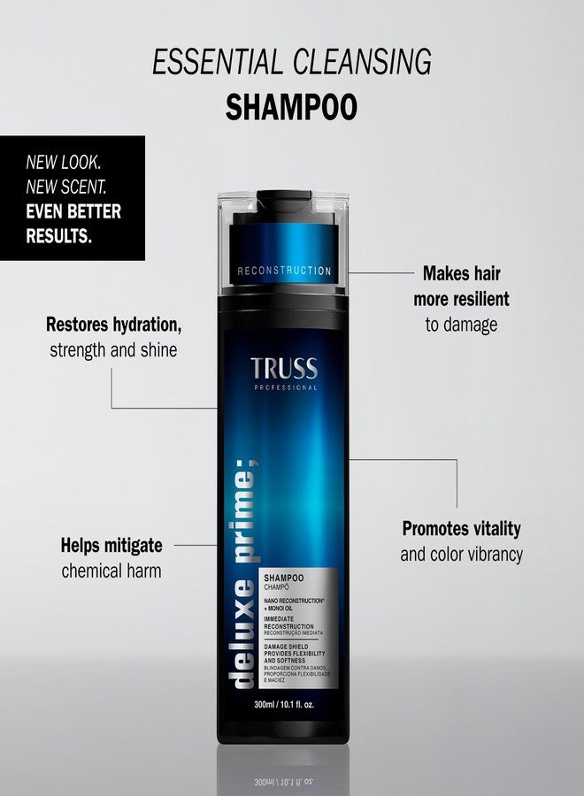 TRUSS Deluxe Prime Shampoo for Dry, Damaged Hair - Moisturizing Hair Shampoo for Women & Men - Frizz-Control & Breakage Defense - Improve Natural Shine - No Added Salts (10.14 Fl Oz) - Image 2